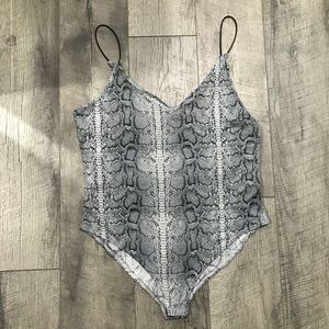 Snakeskin Print Bodysuit